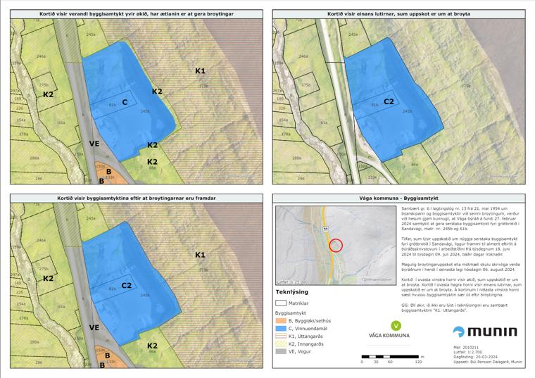 Kunngerd Byggisamtykt Matr. Nr. 245B Og 61B